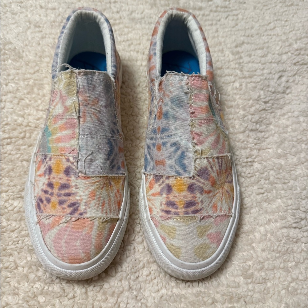 Patchwork Blowfish Slip-On Shoes